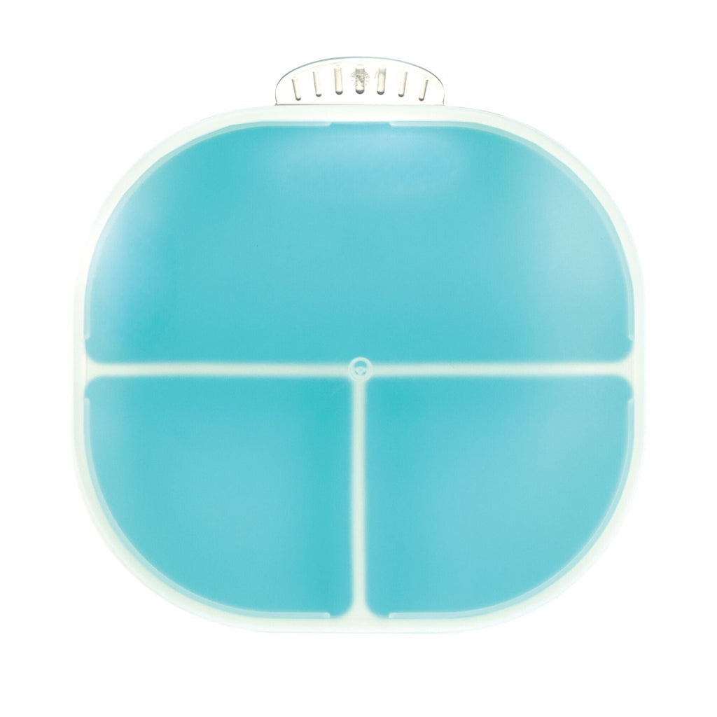 Rectangular Silicone Suction Plate (2 Pack) | Coral / Aqua